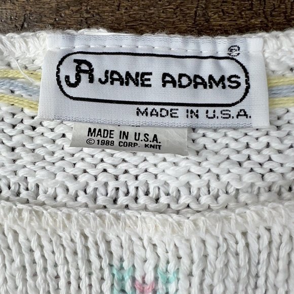 Vintage 1980s Jane Adams Sleeveless Sweater Vest Size M* 38 W/Original Tags - Picture 6 of 11